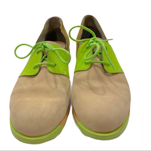 Camper Bowie Beige Nubuck Casual Lace Up Oxfords - Picture 3 of 6